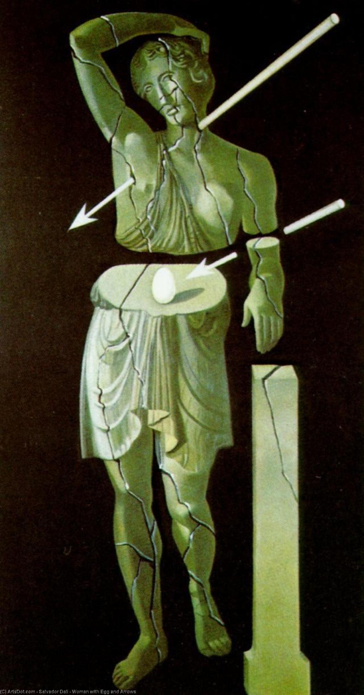 Woman With Egg And Arrows — Salvador Dalí