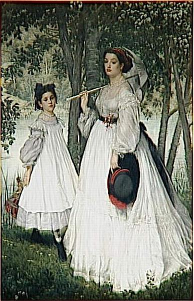 Les Deux Soeurs Portrait, Dit Aussi Portraits Dans Un Parc — Jacques Joseph (james ) Tissot