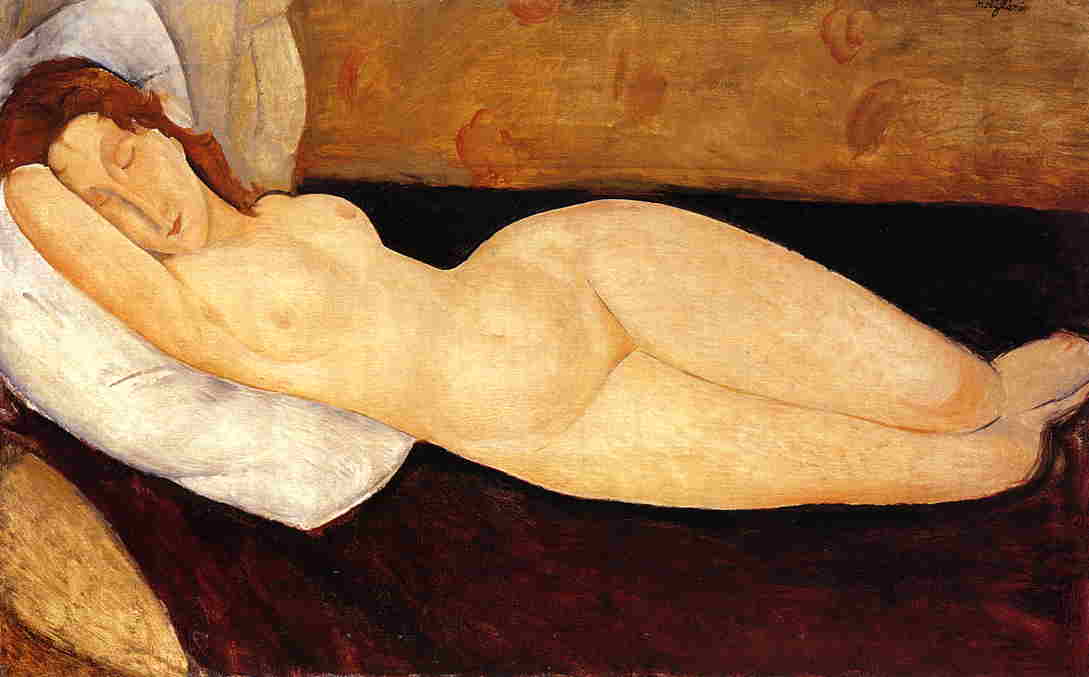 Reclining Nude, Head Resting On Right Arm (also Known As Nude On A Couch) — Amedeo Clemente Modigliani
