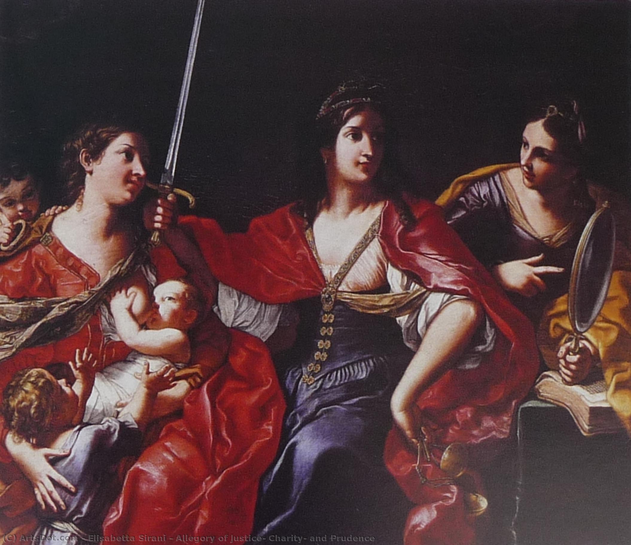 Allegory Of Justice, Charity, And Prudence — Elisabetta Sirani