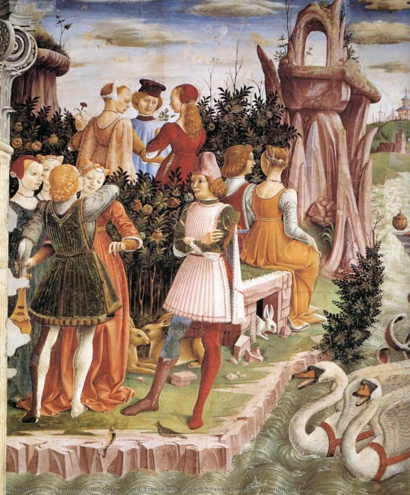 April. Fresco In Palazzo Schifanoia (detail) - Triumph Of Venus — Francesco Del Cossa