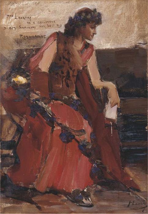Mrs Langtry As A Bacchante — Džon Leveri