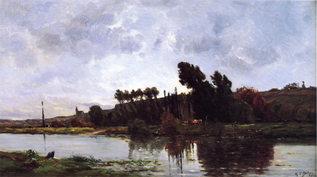 The Banks Of A River — Hippolyte Camille Delpy