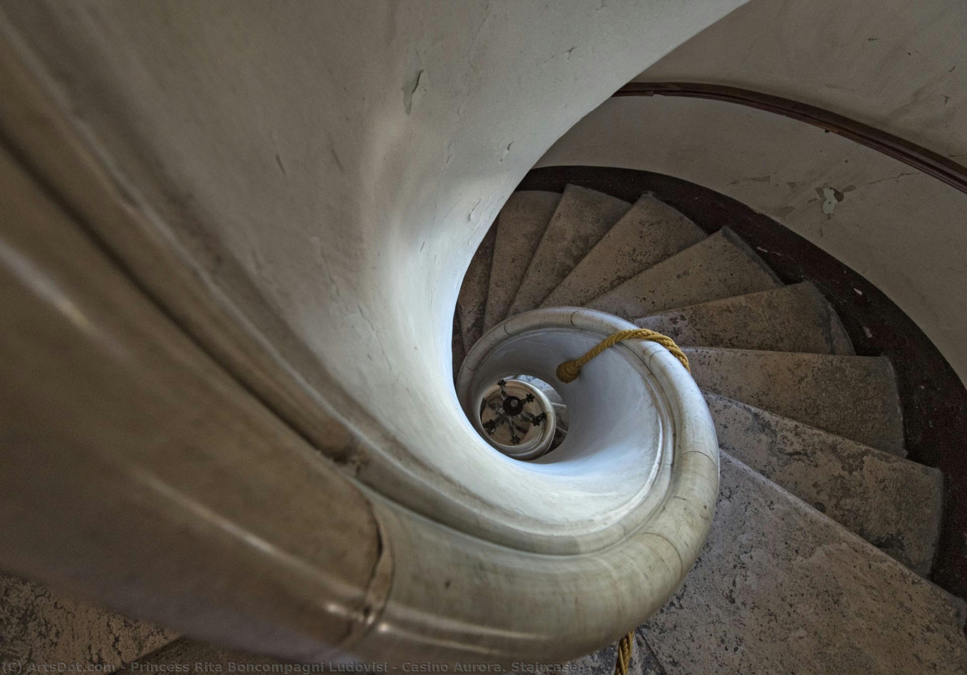 Casino Aurora. Staircase. — Princess Rita Boncompagni Ludovisi