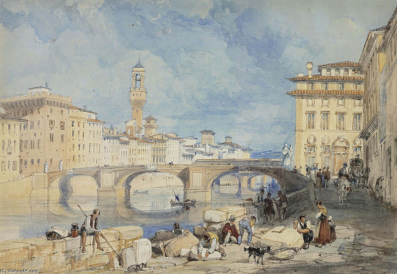 Ponte Santa Trinità Florence — James Duffield Harding