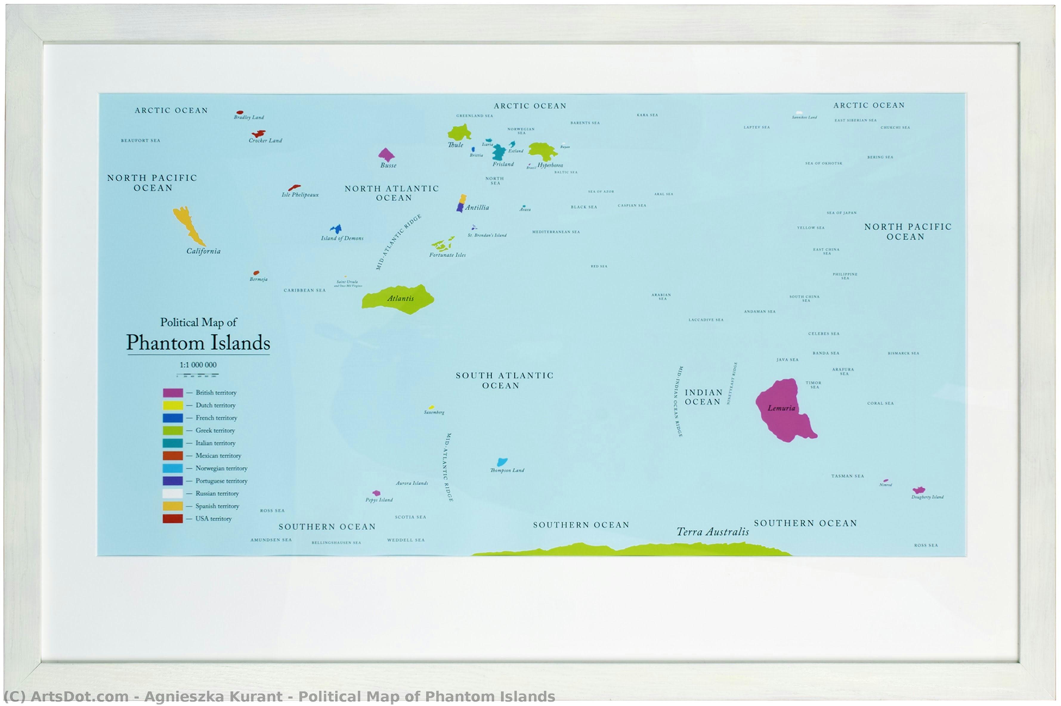Political Map Of Phantom Islands — Agnieszka Kurant