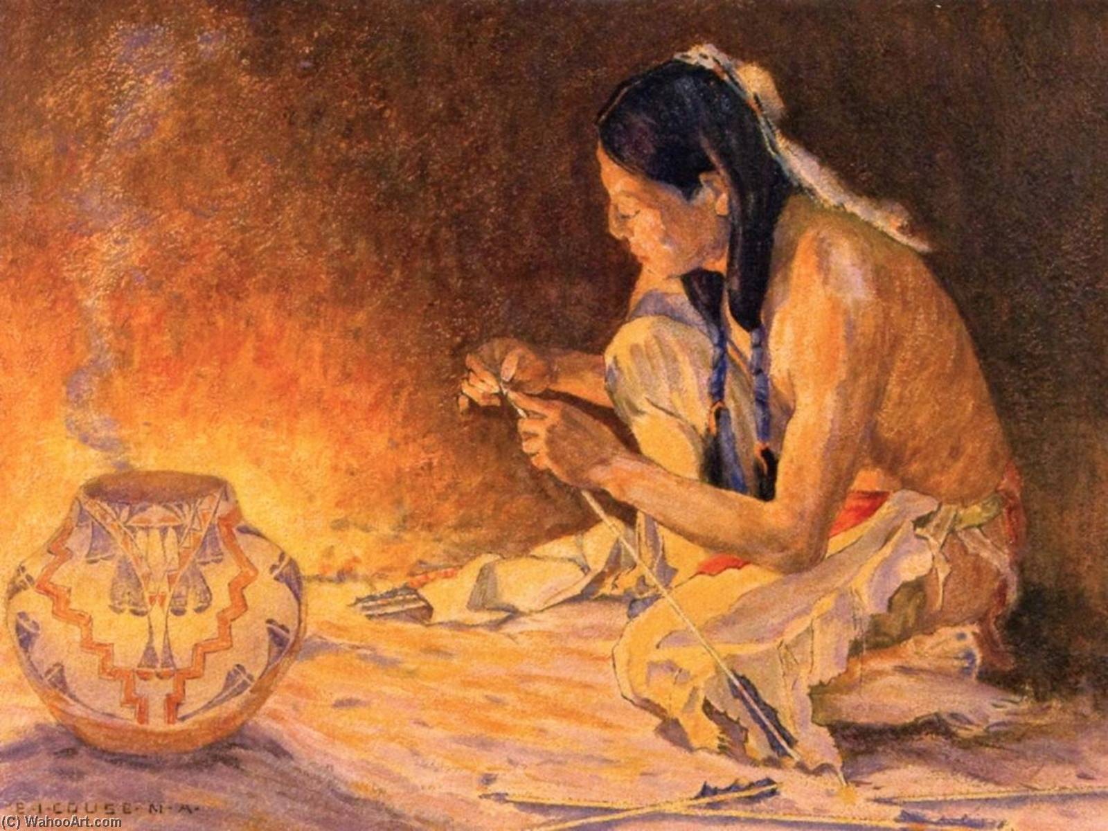 Firelight — Eanger Irving Couse