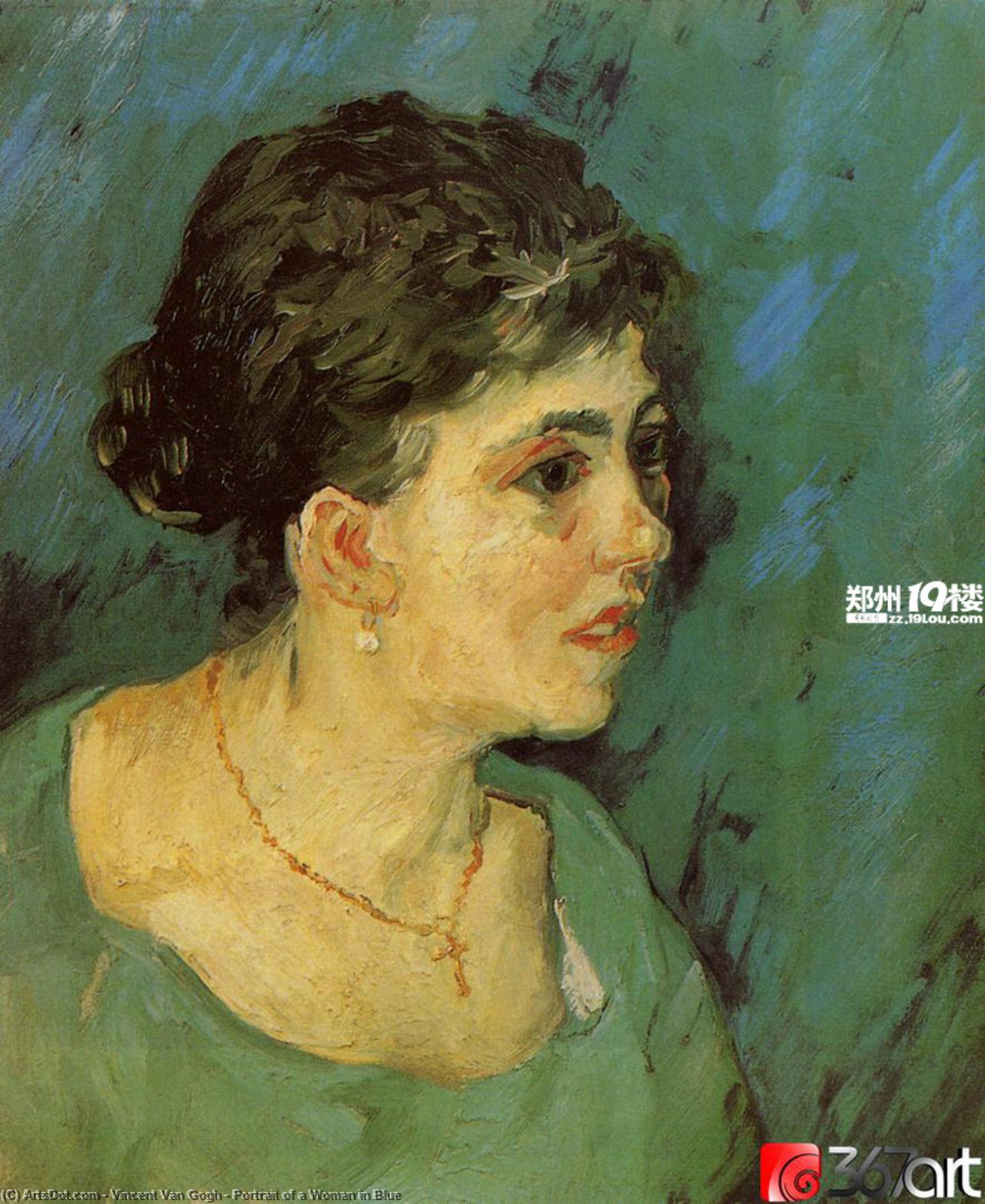 Portrait Of A Woman In Blue — Vincent Willem Van Gogh