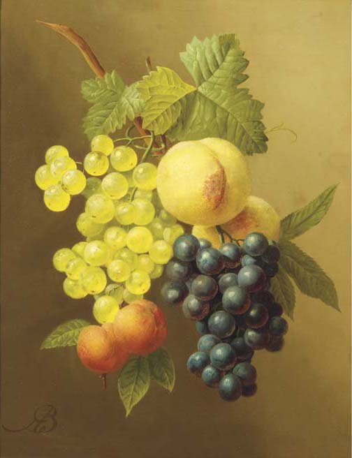 A Swag Of Peaches, Grapes And Apricots — Arnoldus Bloemers