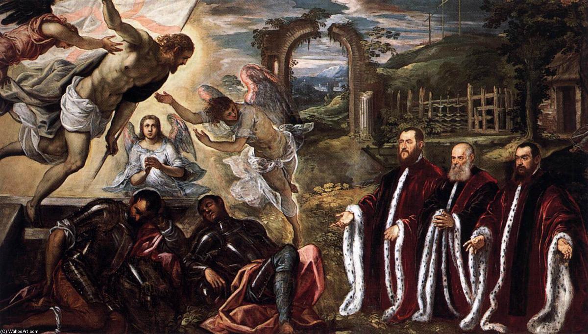 Resurrection And Three Avogadri — Domenico Robusti
