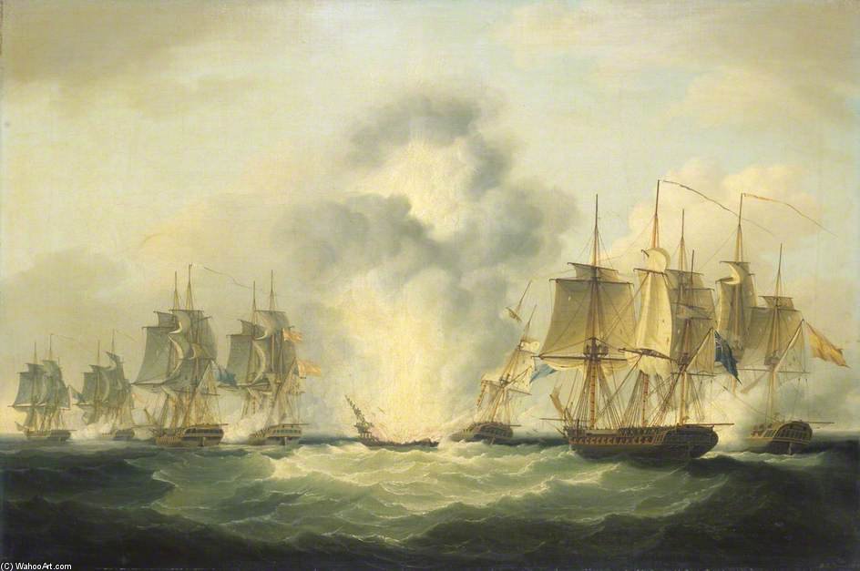 Four Frigates Capturing Spanish Treasure Ships — Francis Sartorius Ii (john Francis Sartorius)