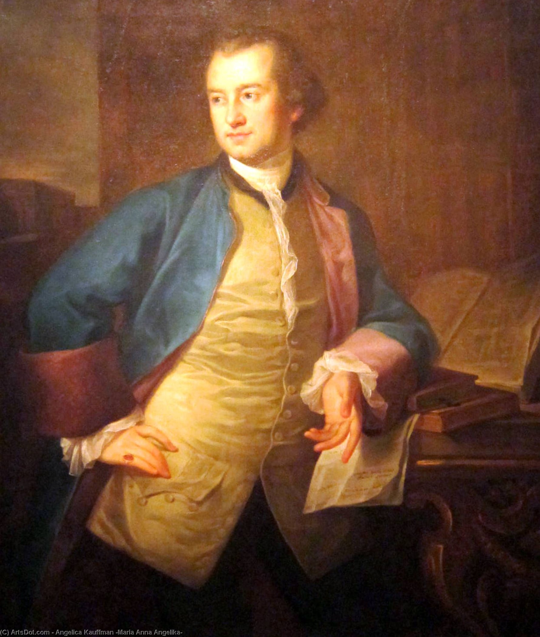 A Portrait Of John Morgan — Angelica Kauffmann (maria Anna Angelika)