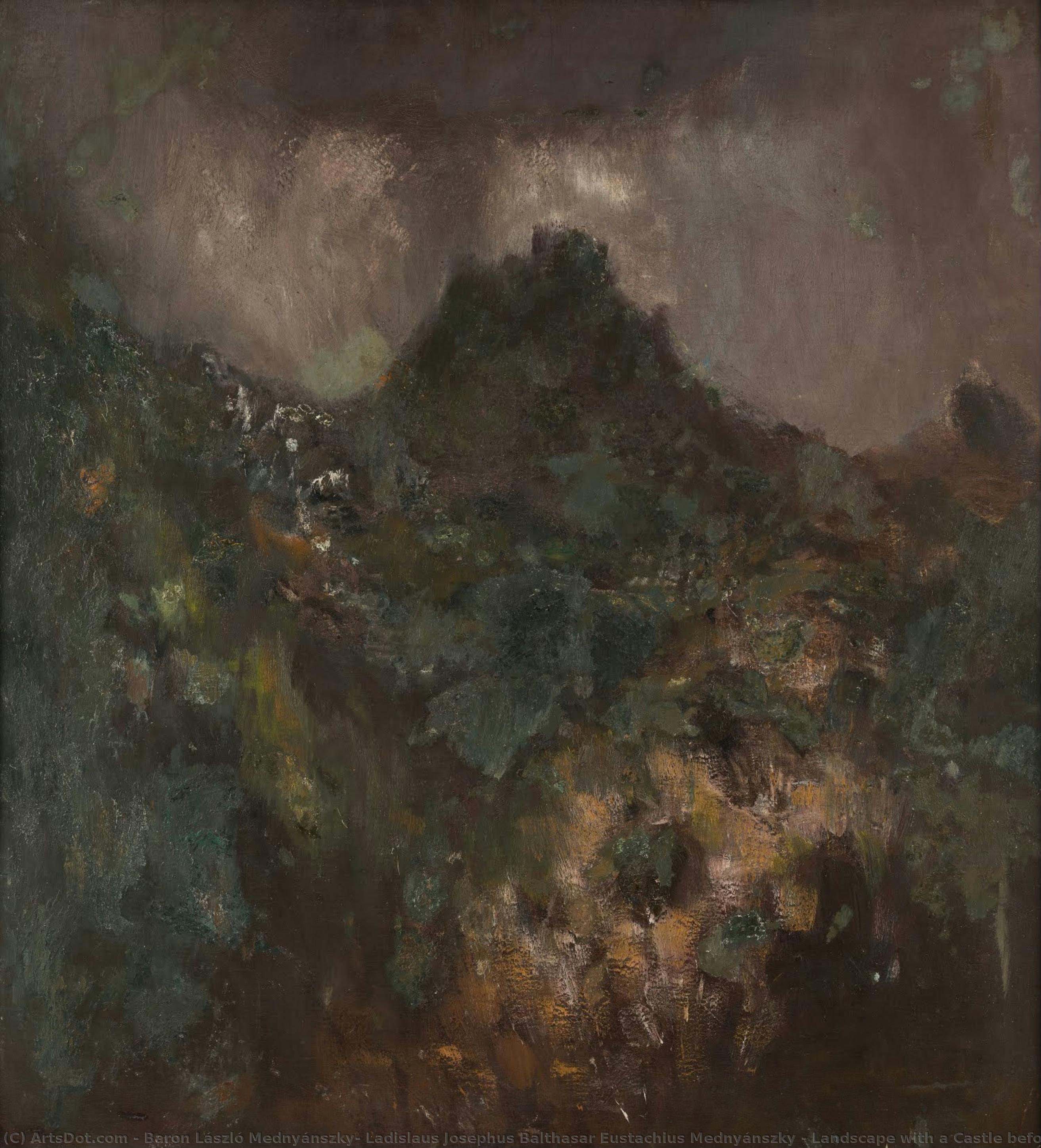 Landscape With A Castle Before A Storm — ラースロー・メドニアンシュキ