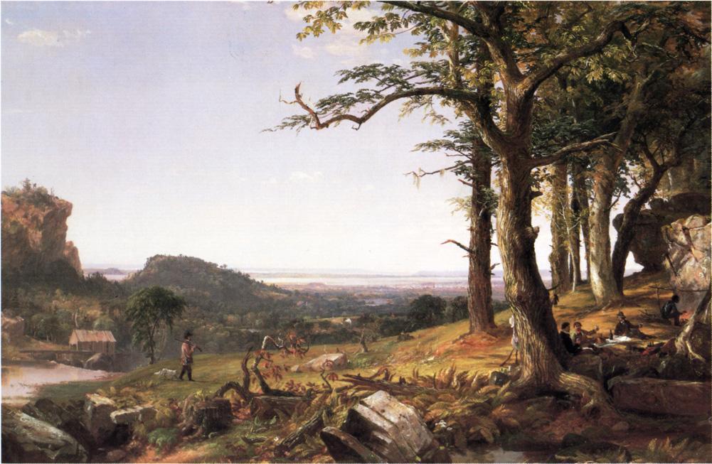 Sportsmen Nooning — Jasper Francis Cropsey