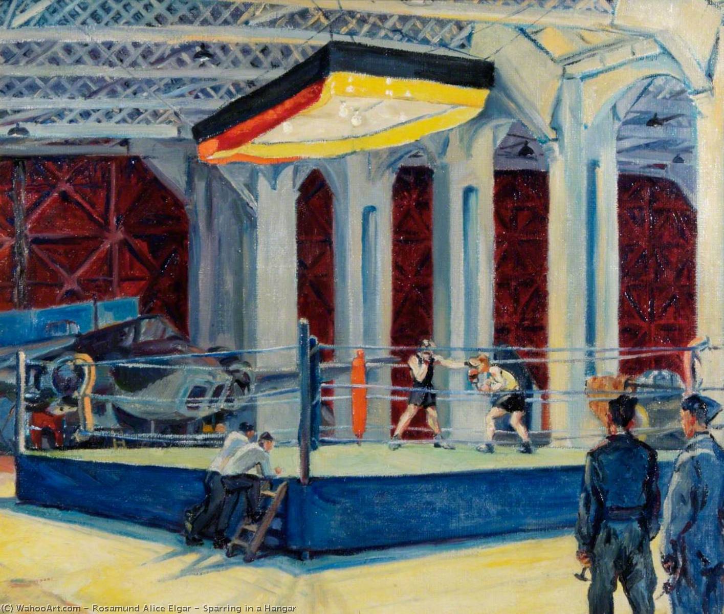 Sparring In A Hangar — Rosamund Alice Elgar