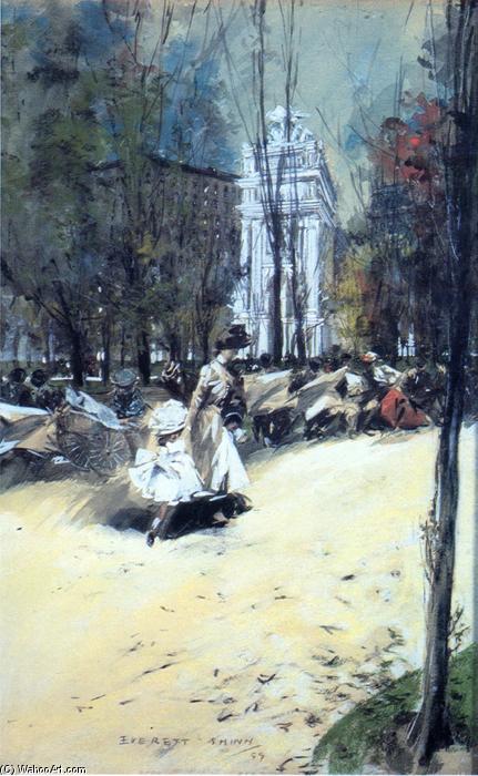 Madison Square And The Dewey Arch. Cross Streets Of New York — Everett Shinn