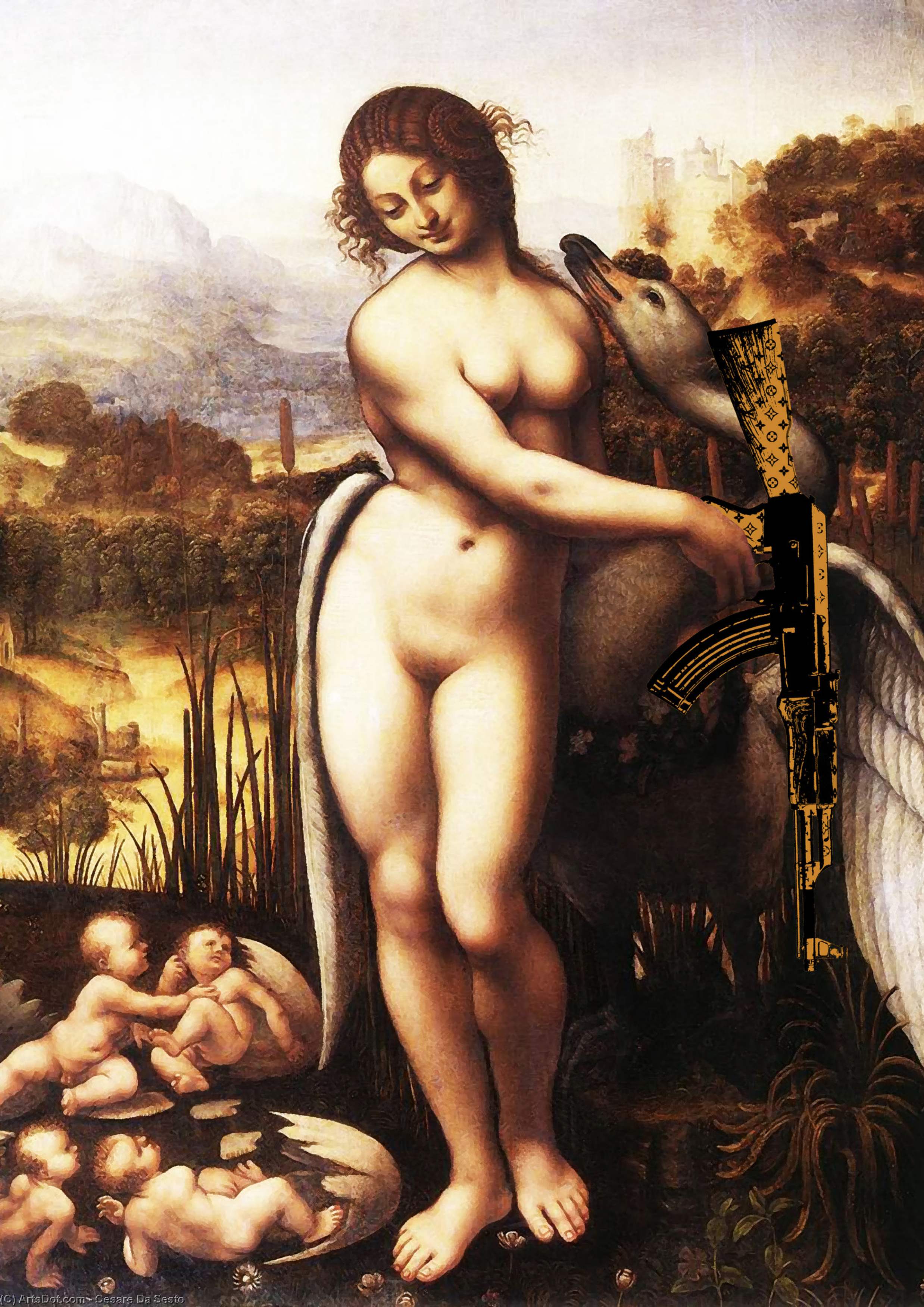 Leda And The Swan — Cesare Da Sesto