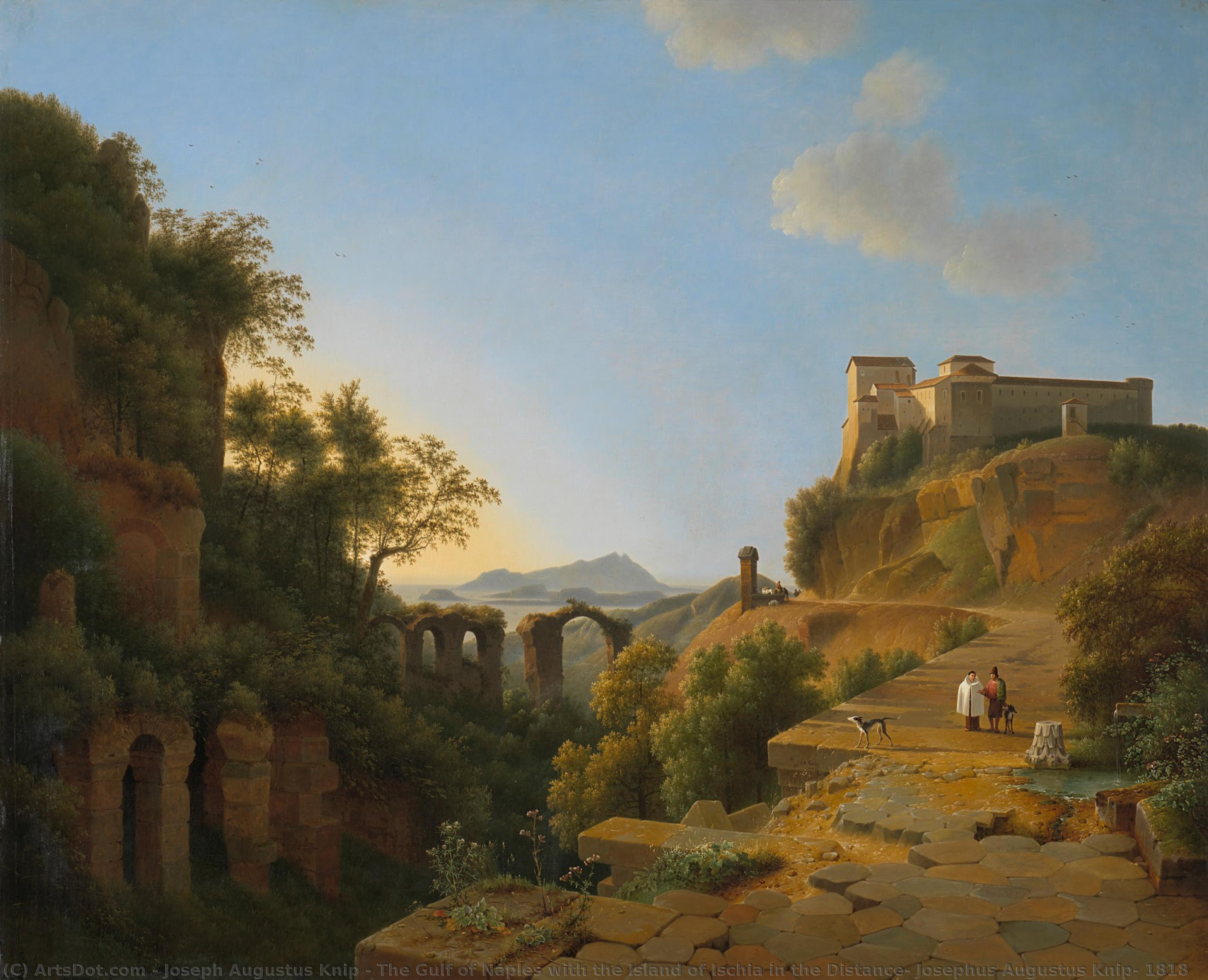 The Gulf Of Naples With The Island Of Ischia In The Distance, Josephus Augustus Knip, 1818 — Joseph August Knip
