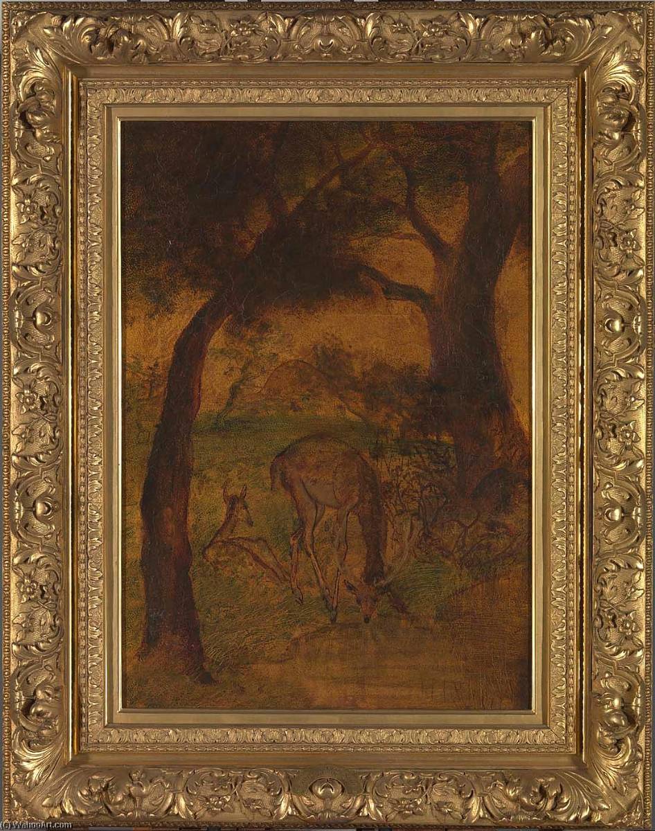 A Stag Drinking — Albert Pinkham Ryder