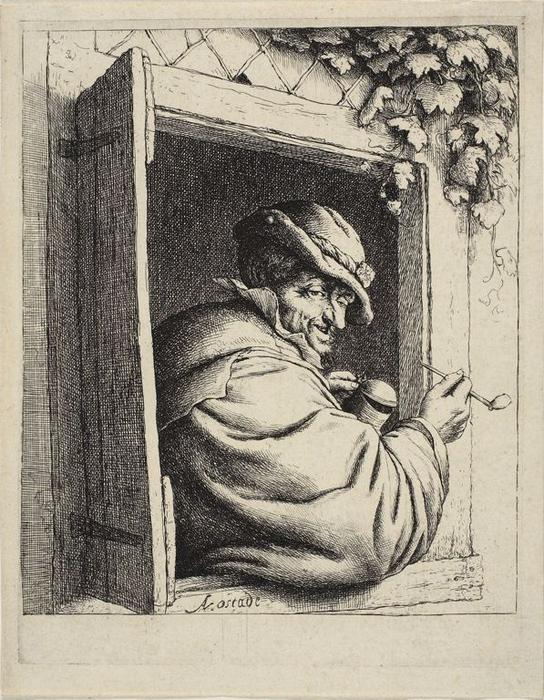 Smoker At The Window — Adriaen Van Ostade