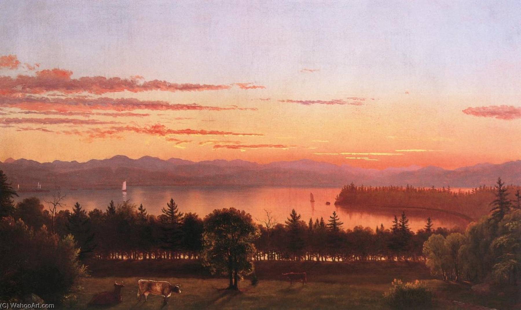 Lake Champlain And Rock Point — Charles Louis Heyde