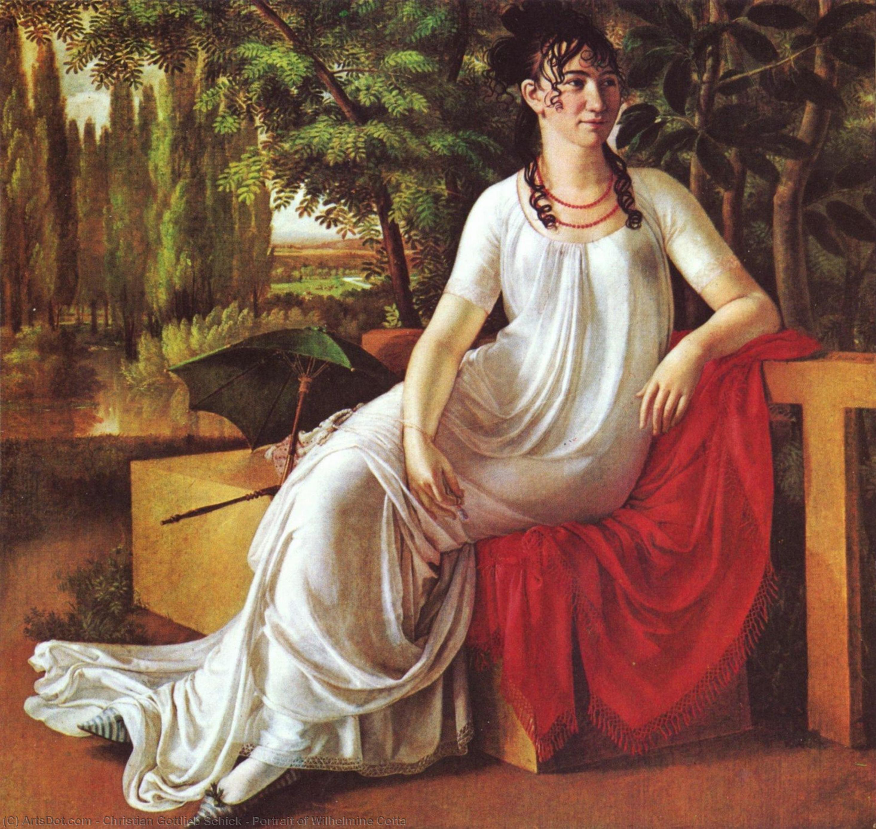 Portrait Of Wilhelmine Cotta — Christian Gottlieb Schick