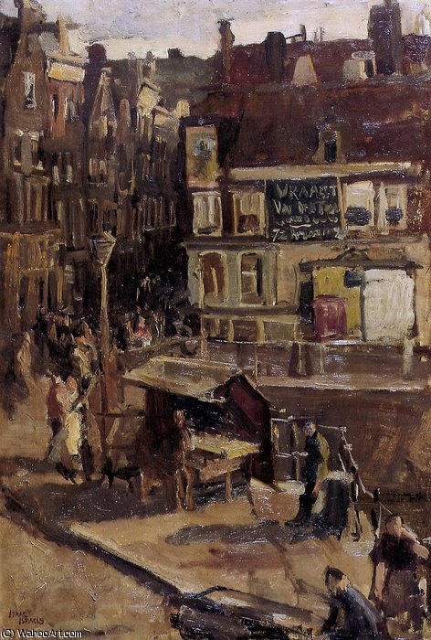 Bridge Over Canal Sun — Isaac Lazarus Israels
