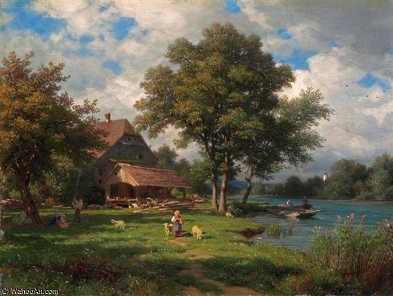 Die Mühle Von Rathausen The Mill Of Rathausen — Robert Zund