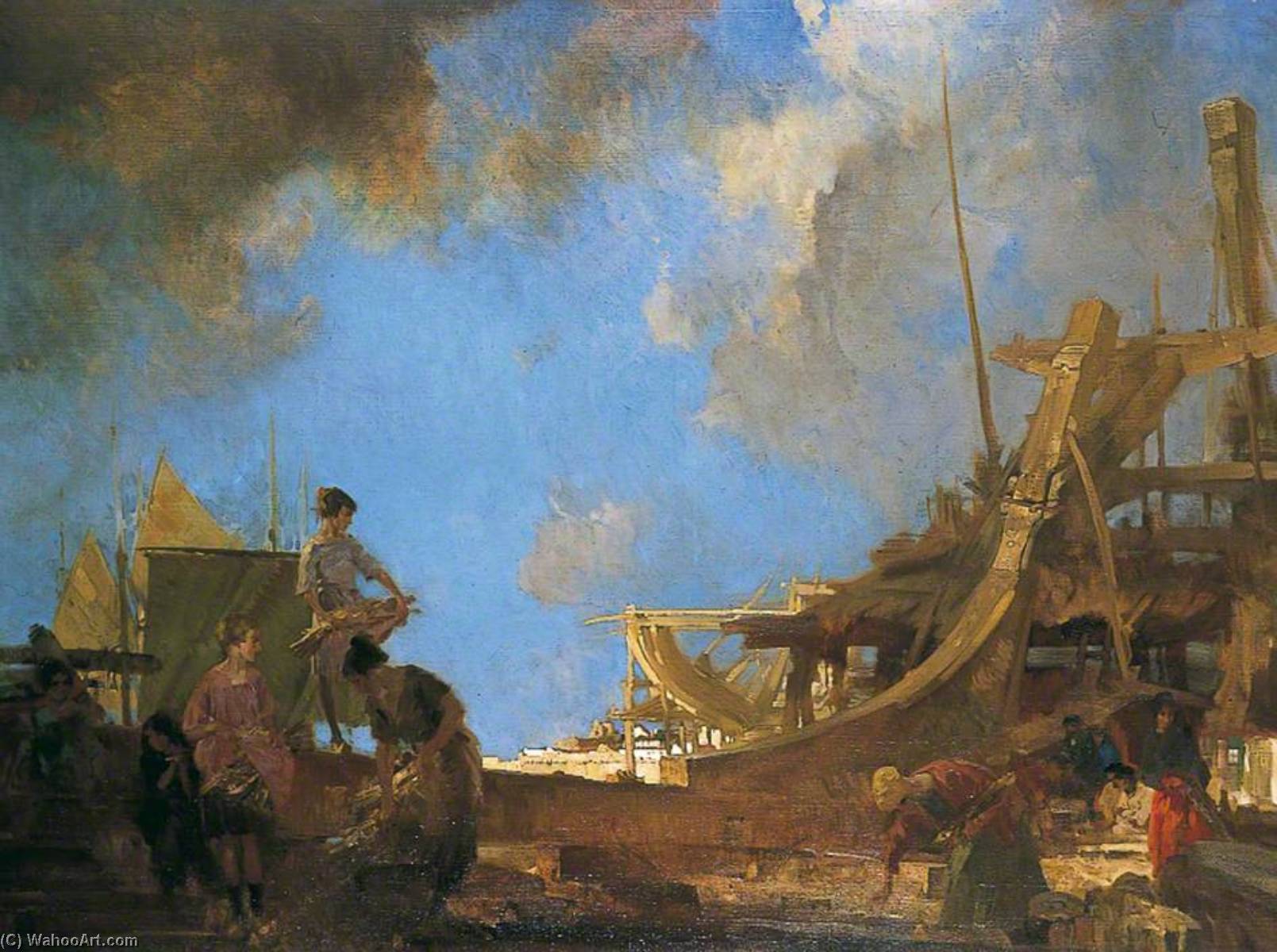 Shipyard Gleaners — Sir William Russell Flint