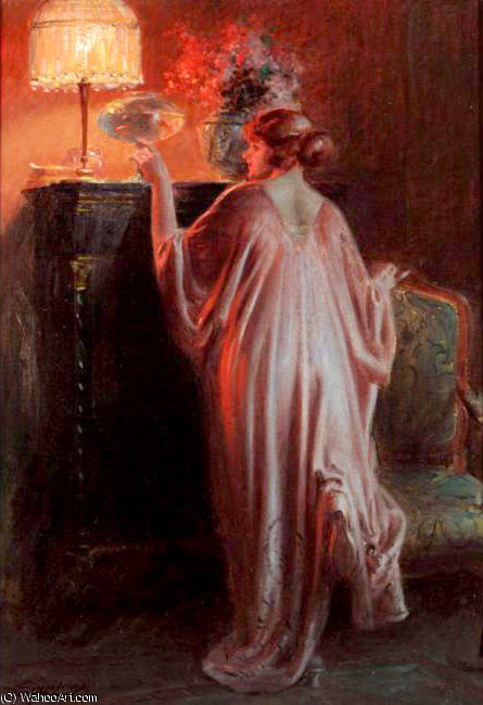 Interior Scene With A Young Woman — Delphin Enjolras