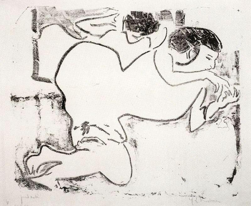 Dodo Plays With Her Fingers — Ernst Ludwig Kirchner