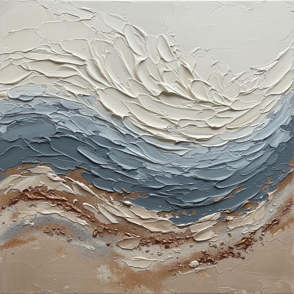 Ethereal Tides: A Meditative Study Of Sculpted Slate And Bronze Strata — David Moreau