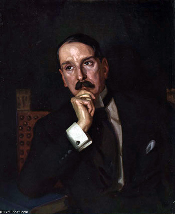 Retrato De Don Enrique Larreta — José María López Mezquita