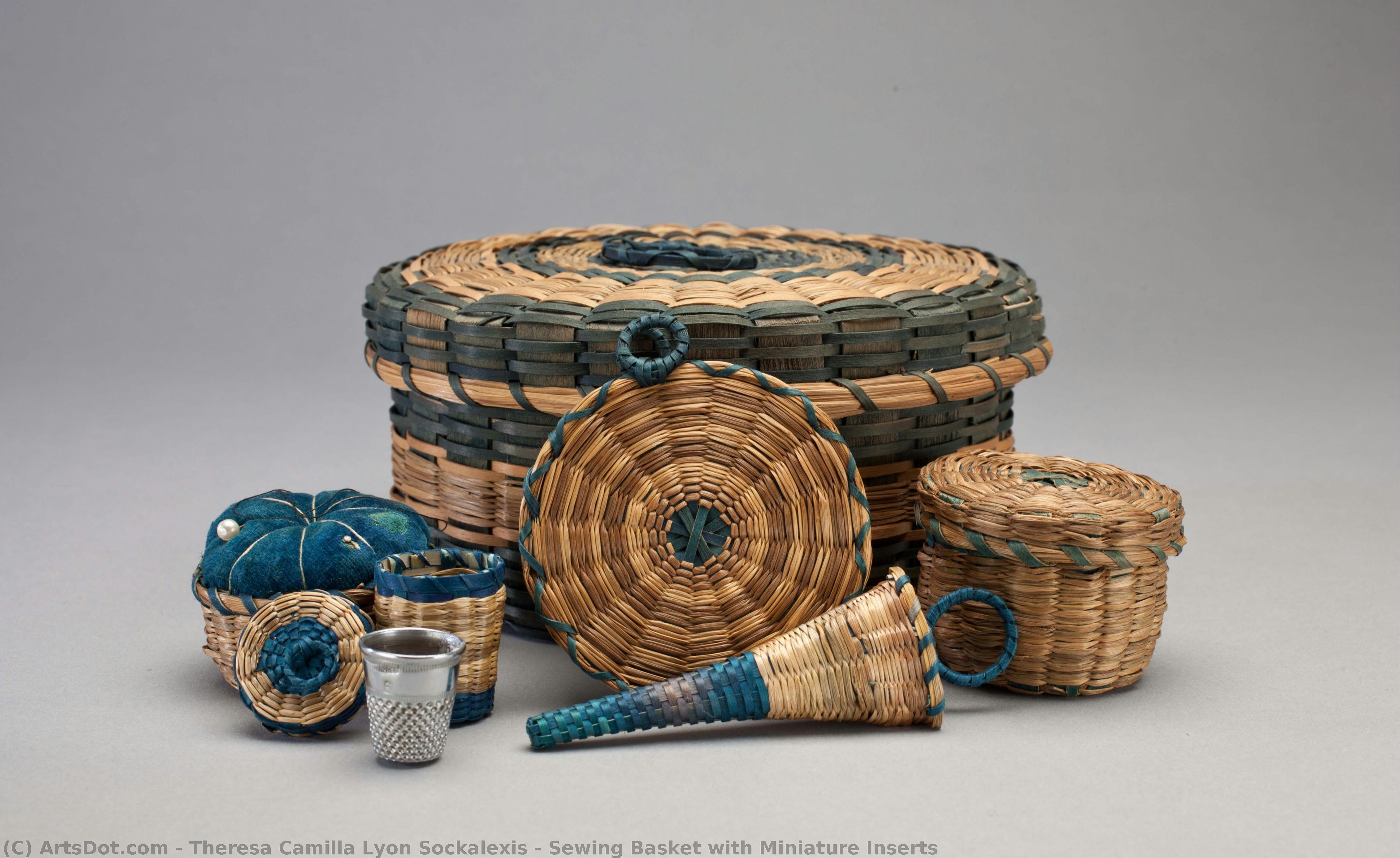 Sewing Basket With Miniature Inserts — Theresa Camilla Lyon Sockalexis