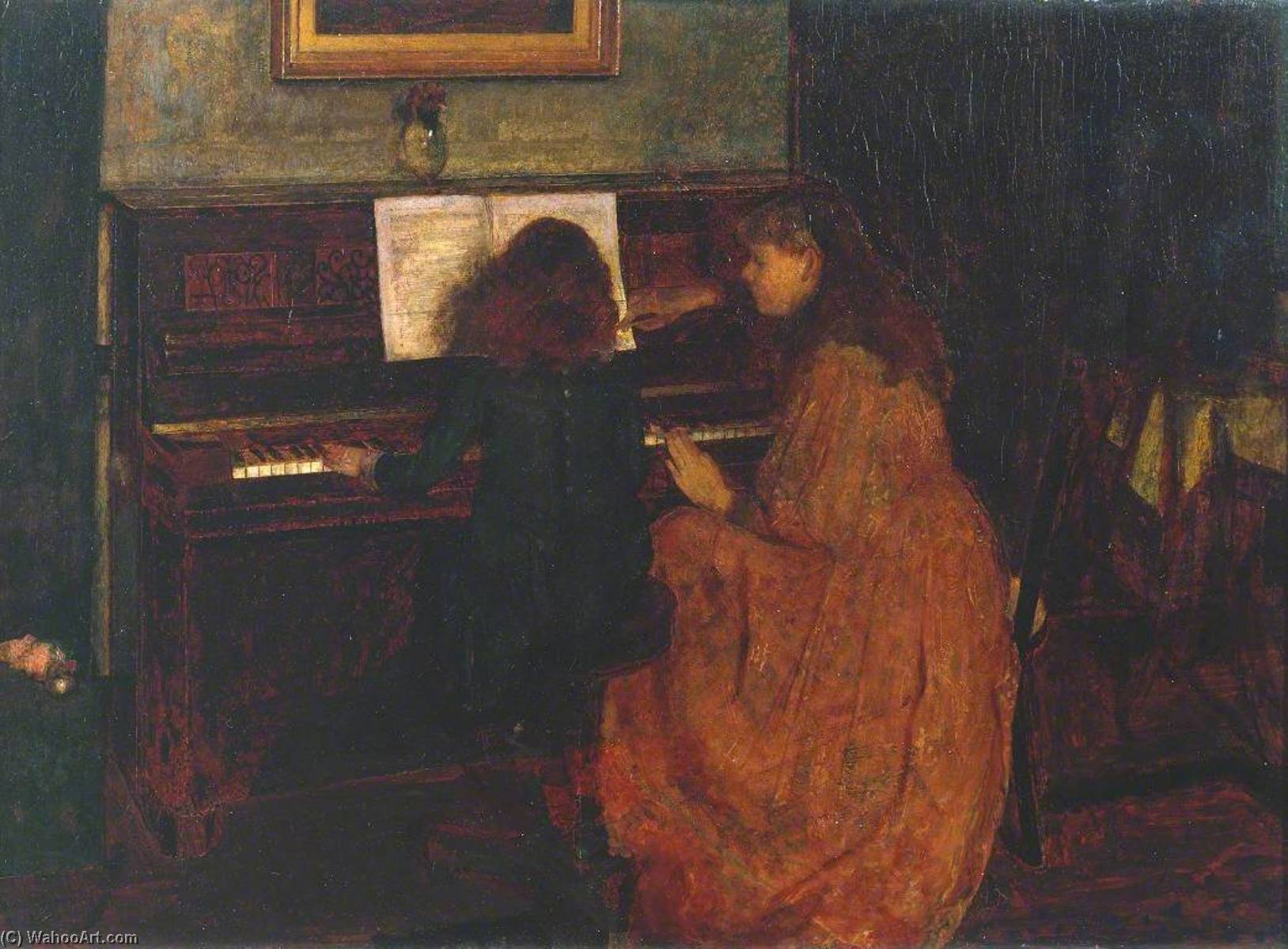 A Music Lesson — Frank Huddlestone Potter
