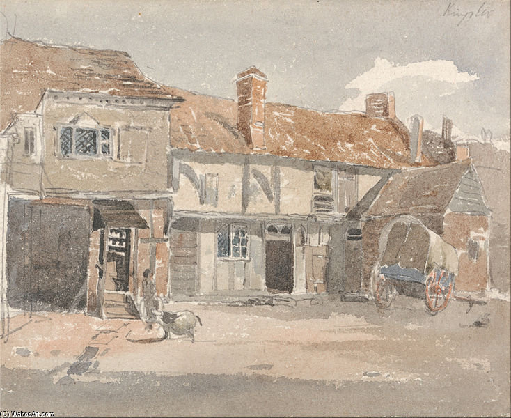 Houses At Kingston On The Thames — Peter De Wint