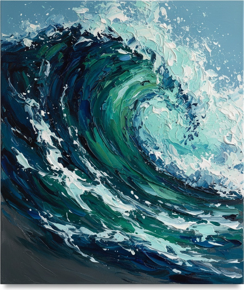 The Monumental Surge Of Sculptural Indigo And Luminous Emerald Tides — Christian Noiret