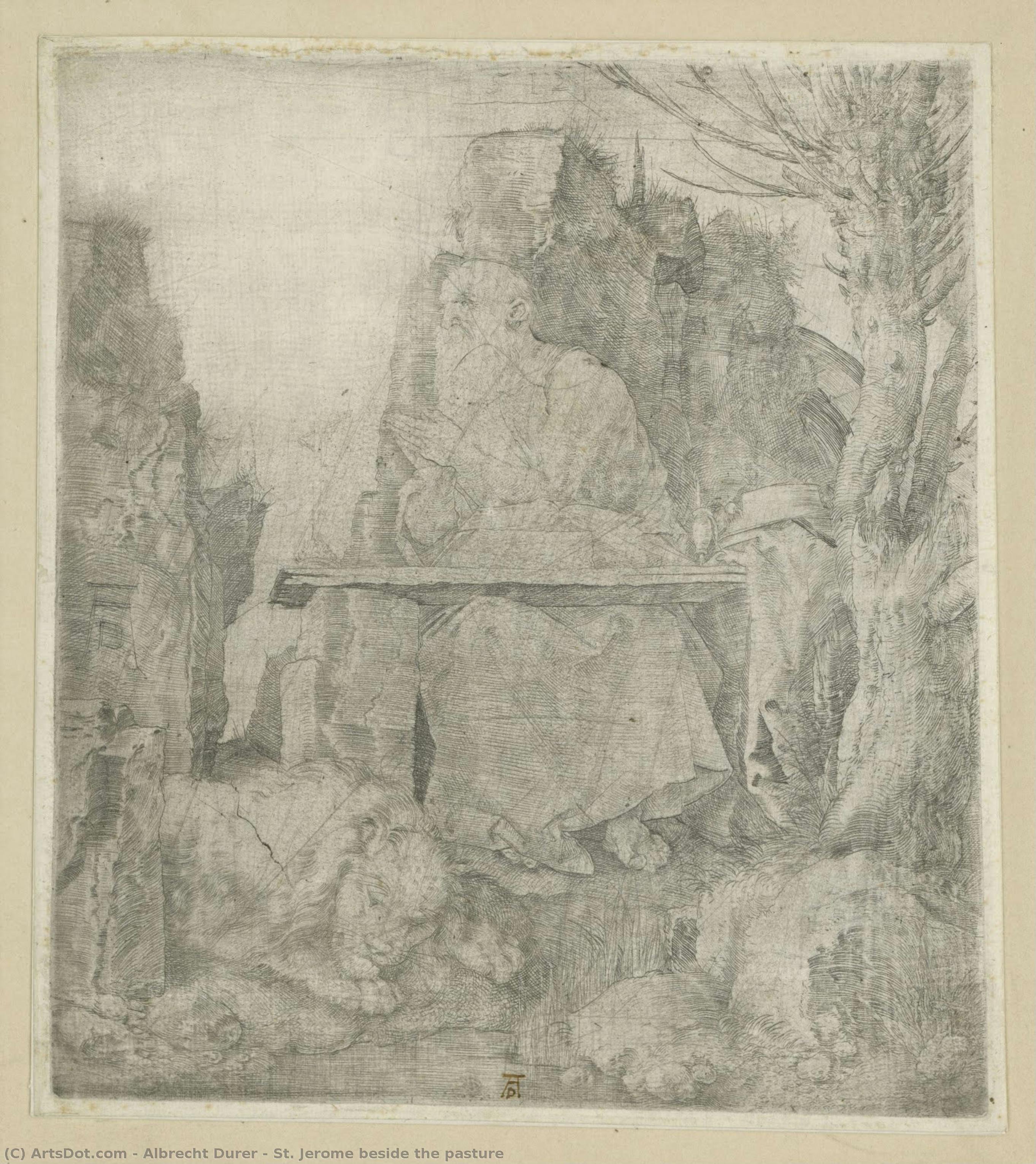 St. Jerome Beside The Pasture — Albreht Direr