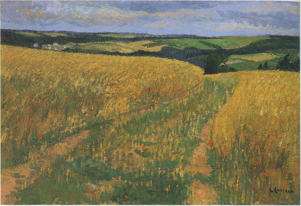 Poppies In The Field At Ble — Gustave Loiseau