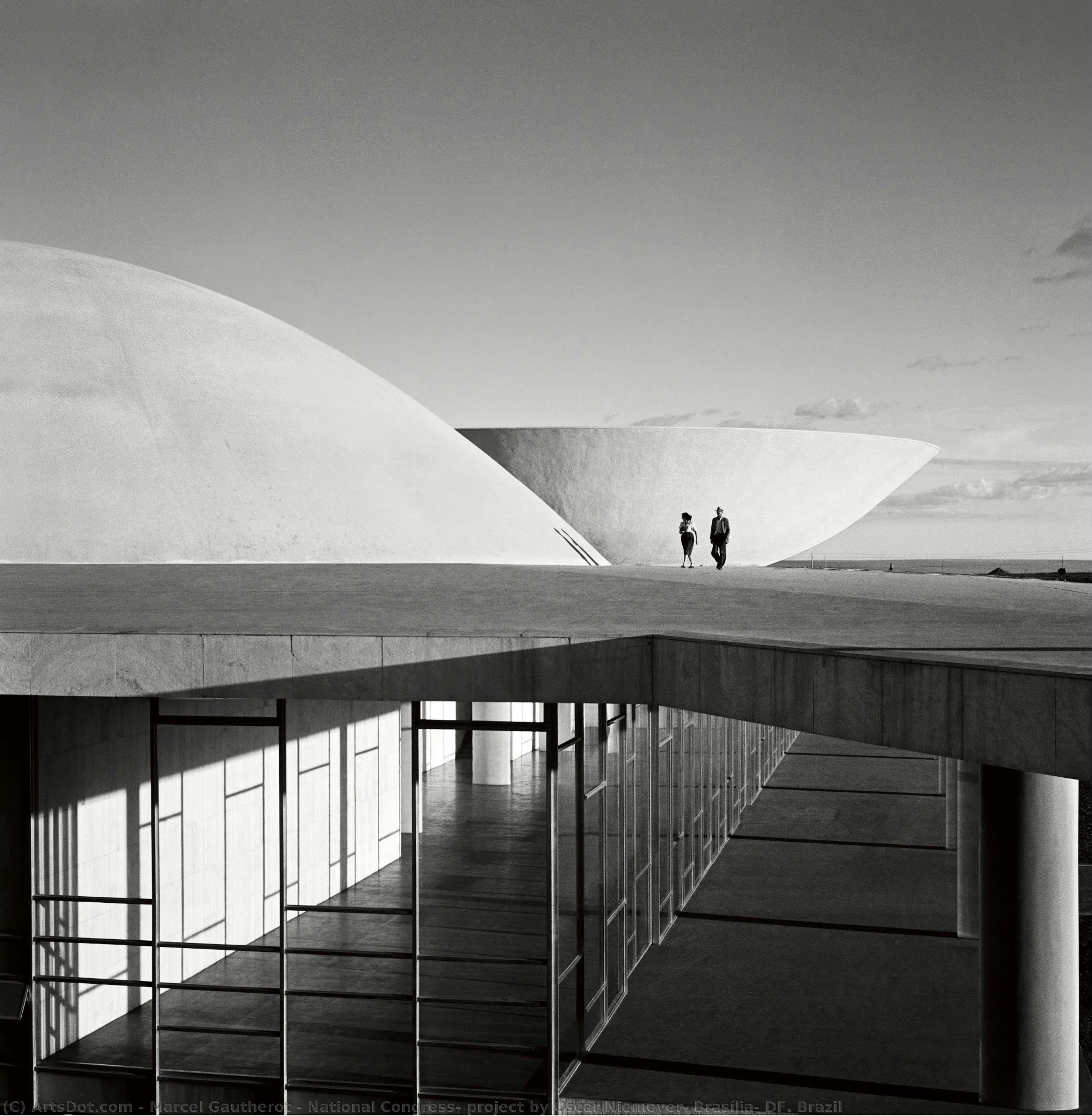 National Congress, Project By Oscar Niemeyer, Brasília, Df. Brazil — Marcel Gautherot