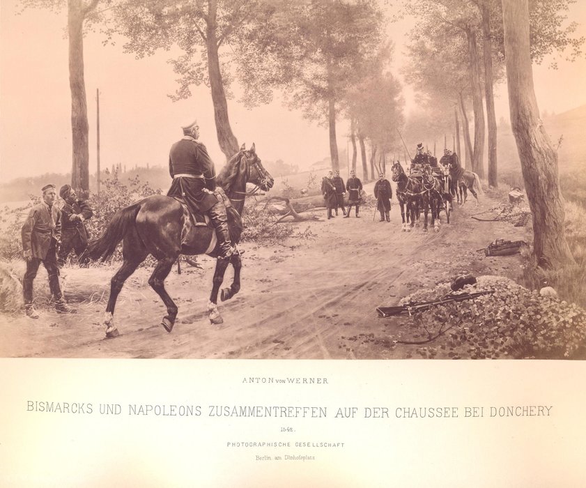 Bismarcks Und Napoleons Zusammentreffen Auf Der Chaussee Bei Donchery — Anton Von Werner