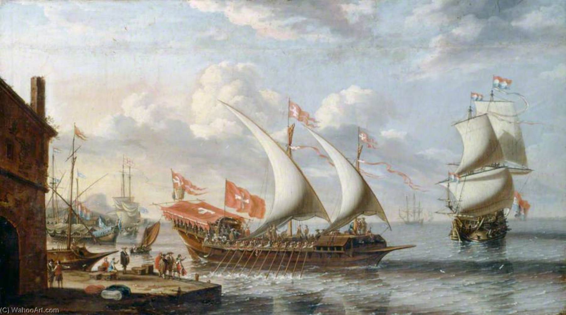 A Galley Off Malta — Lorenzo A Castro