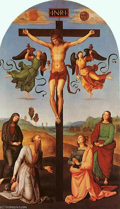Kreuzigung Mit Der Jungfrau Maria Und St. Jerome — Raffael