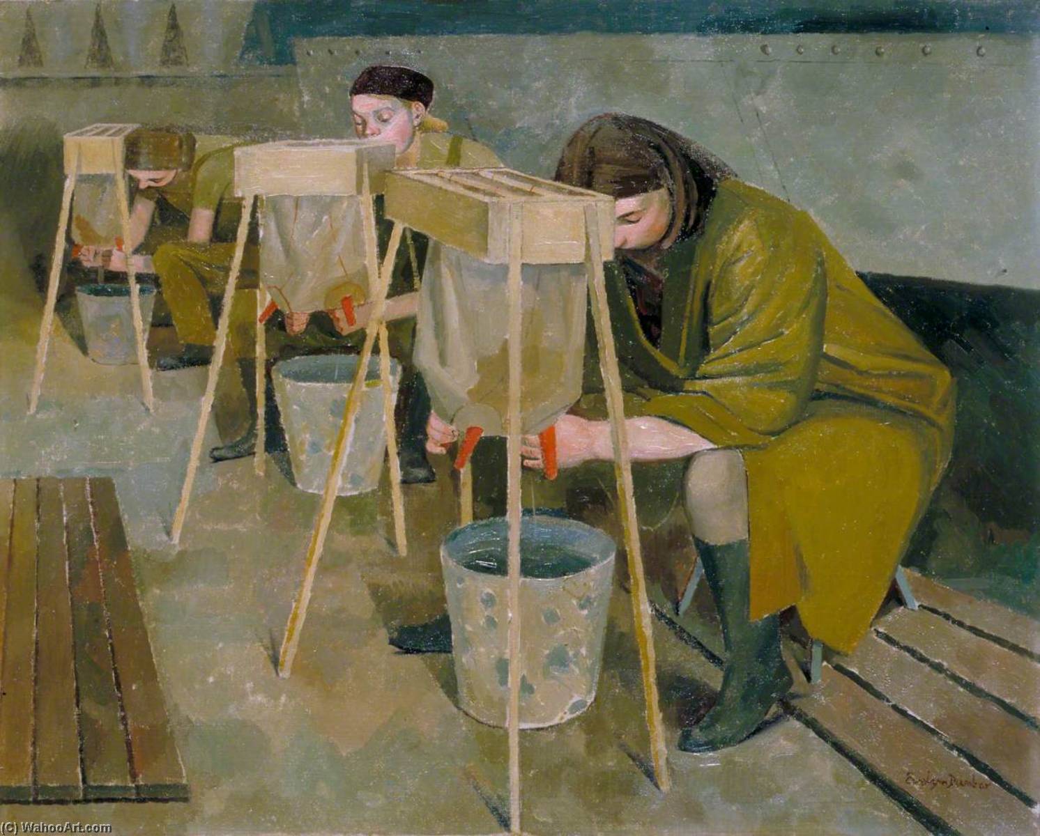 Milking Practice With Artificial Udders — Evelyn Mary Dunbar