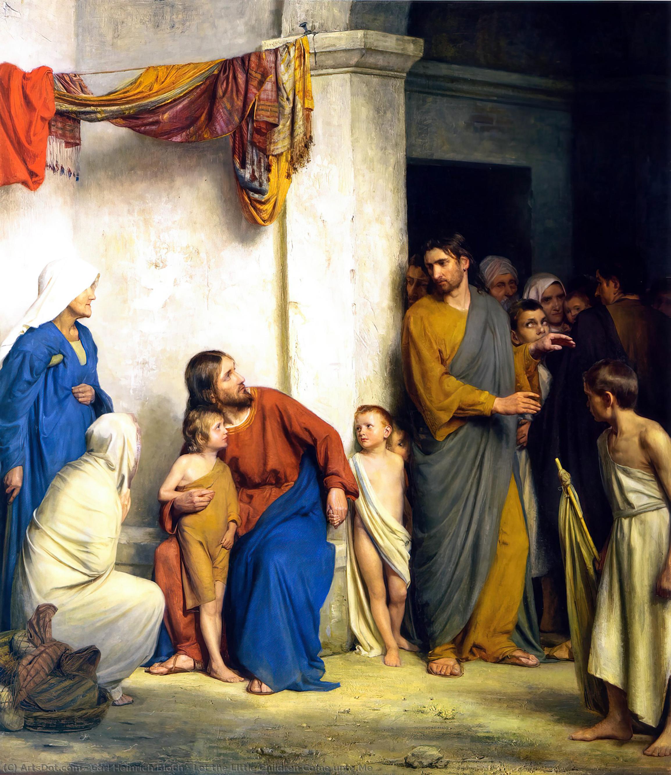 Let The Little Children Come Unto Me — Carl Heinrich Bloch