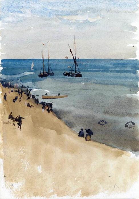 Green And Silver - The Bright Sea, Dieppe — James Abbott Mcneill Whistler