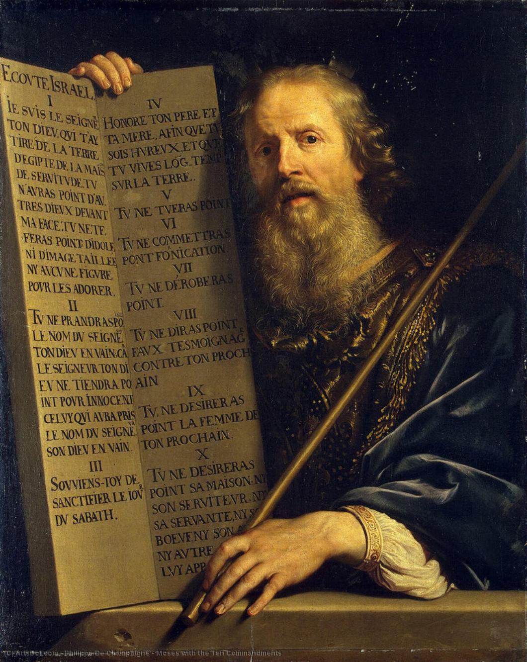 Moses With The Ten Commandments — Филипп Де Шампань