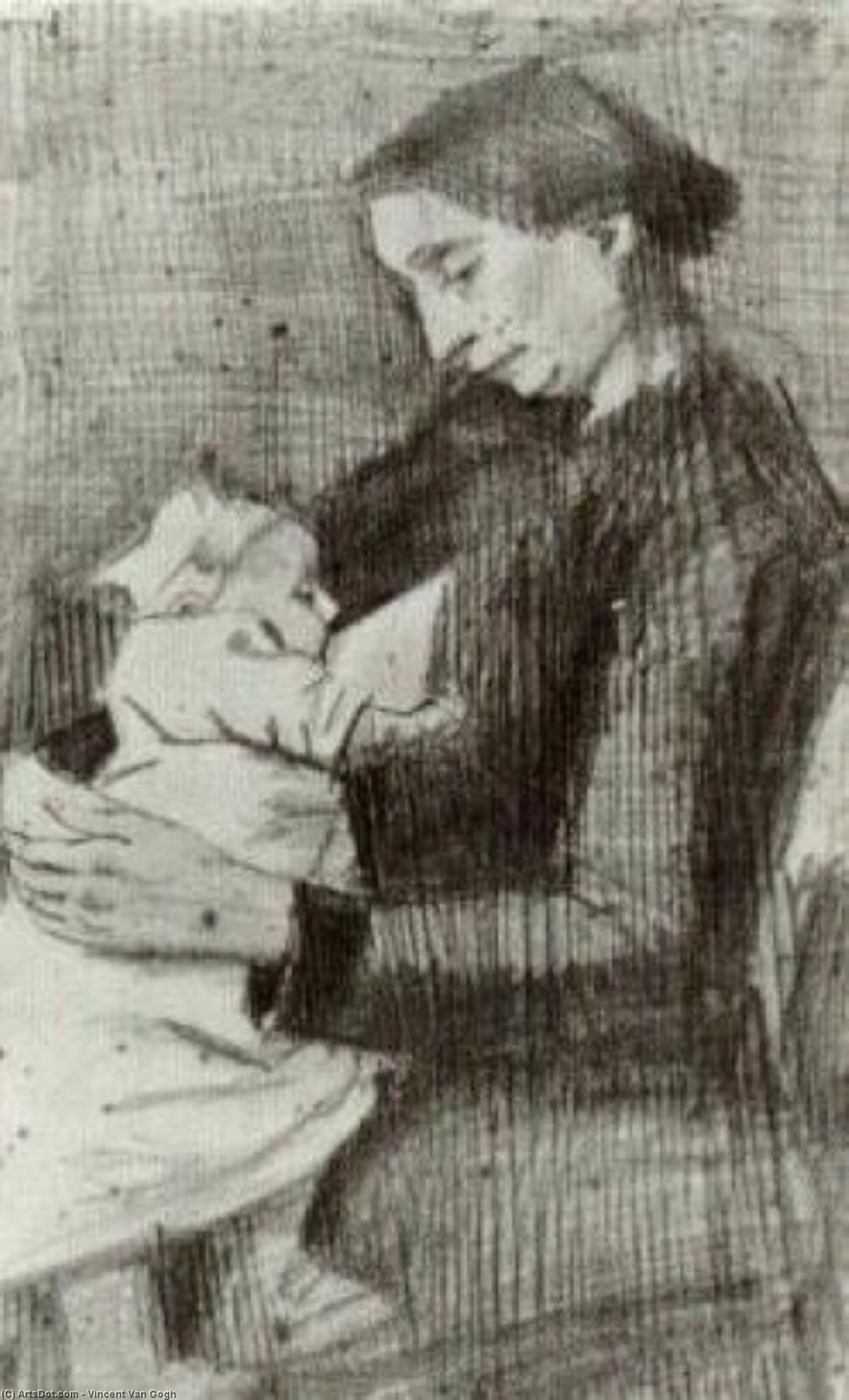 Sien Nursing Baby, Half-figure — Vincent Van Gog