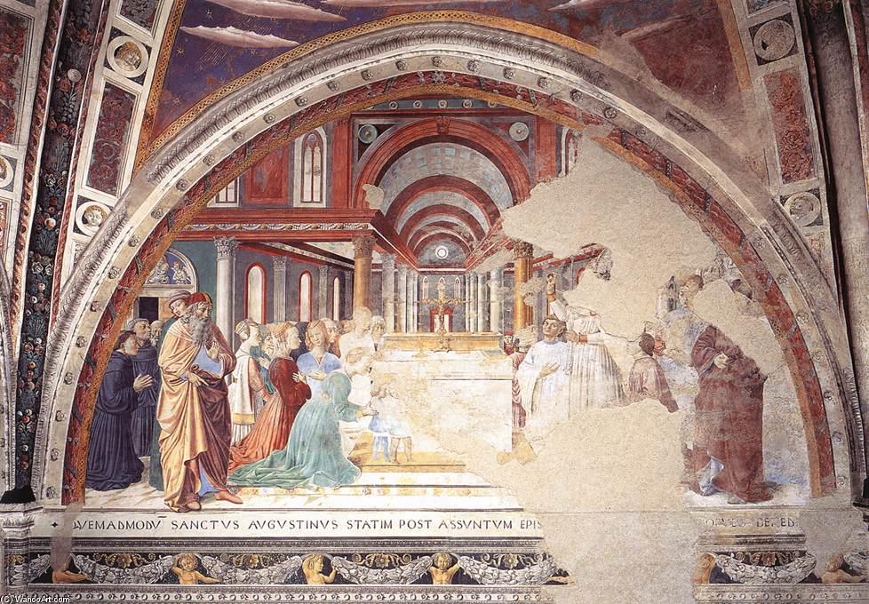 Blessing Of The Faithful At Hippo (scene 14, North Wall) — Benozzo Gozzoli