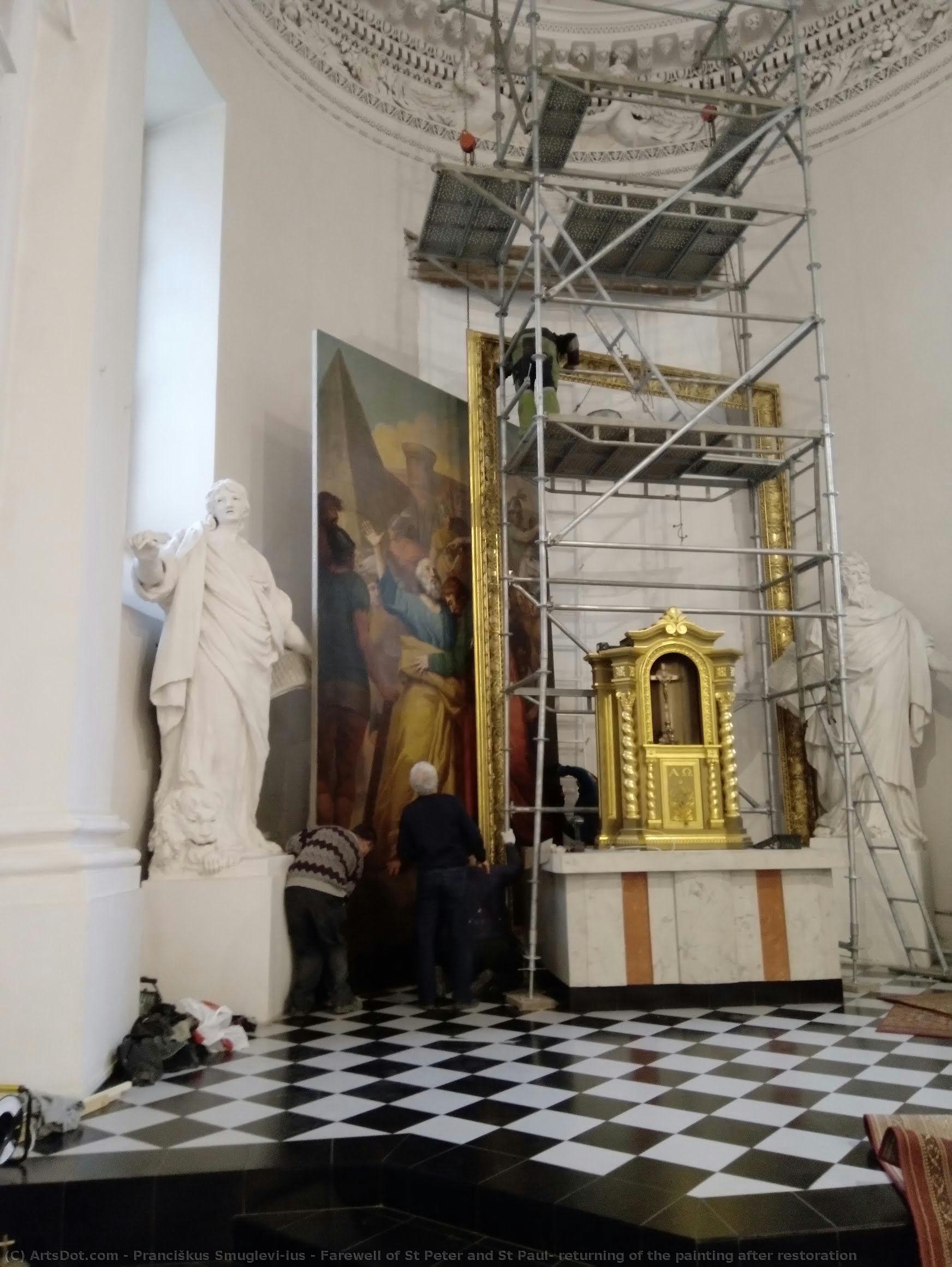Farewell Of St Peter And St Paul, Returning Of The Painting After Restoration — Pranciškus Smuglevičius
